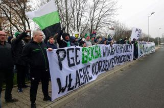 Manifestacja kibiców GKS Bełchatów