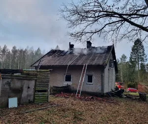 Naglady. Pożar domu, nie żyje jedna osoba [Zdjęcia]