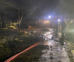 Duży pożar w gospodarstwie w Zaborówcu