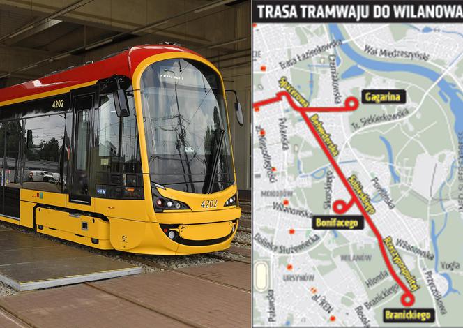 Budowa tramwaju do Wilanowa ma trwać dwa lata