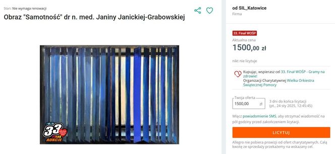 Obraz "Samotność" dr n. med. Janiny Janickiej-Grabowskiej