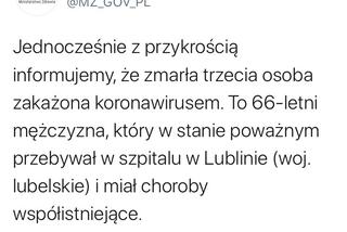 Pacjent z Lubelszczyzny przegrał walkę z koronawirusem. Do szpitala trafiają kolejni zdiagnozowani pacjenci