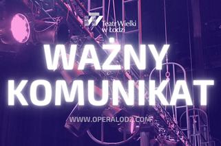 Koronawirus w Teatrze Wielkim w Łodzi!