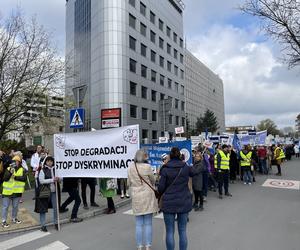 Protest pielęgniarek w Krakowie 12.04.