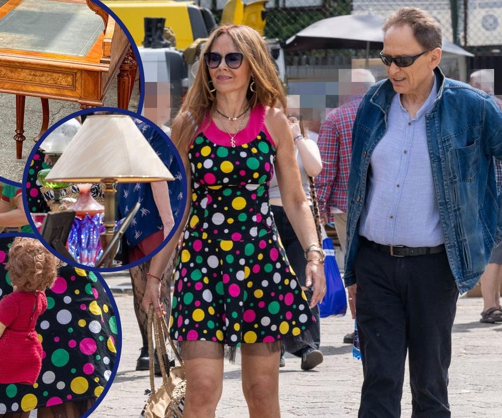 Jacek Borkowski z żoną na targu