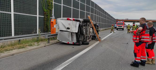 Wypadek na A4 w Biadolinach Radłowskich - 12.07.2023r.