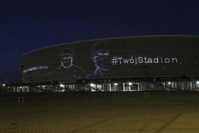 Laserowy pokaz na Stadionie Wrocław. To podziękowania dla medyków!