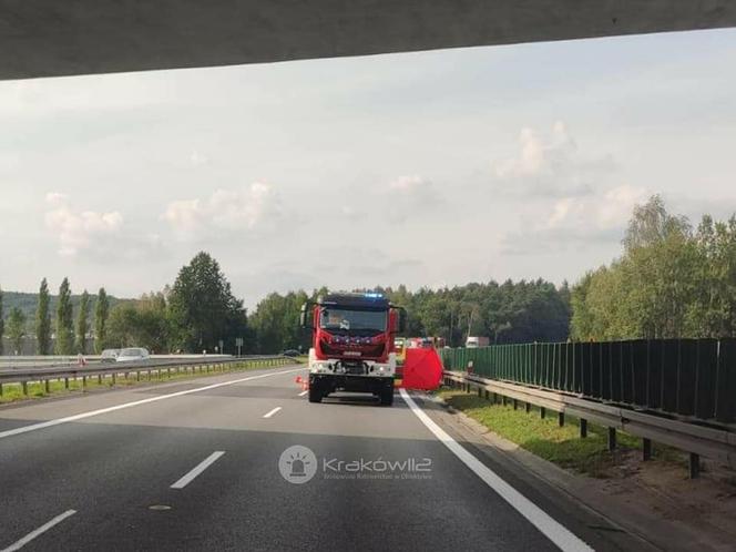 Horror na A4. Kobieta wyskoczyła z płonącego busa