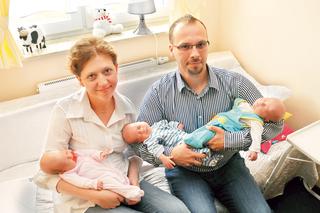 Małgorzata i Grzegorz Dziedzicowie z Koszalina, rodzice trojaczków: Mamy potrójne szczęście ZDJĘCIA