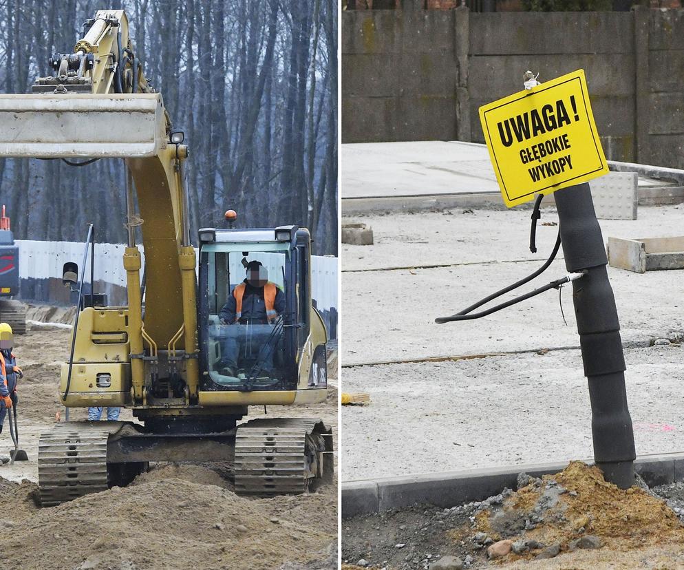 Kolejarze wznowili prace nad budową trasy do Zegrza. Dotarła brakująca geowłóknina