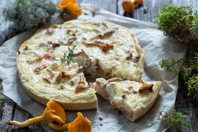 Grzybowa tarta na kruchym cieście