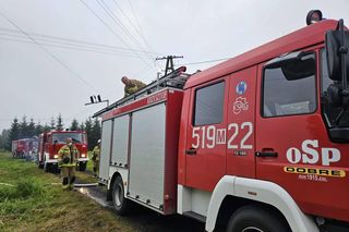 Pożar budynku gospodarczego, Rudzienko, gmina Dobre, powiat Miński