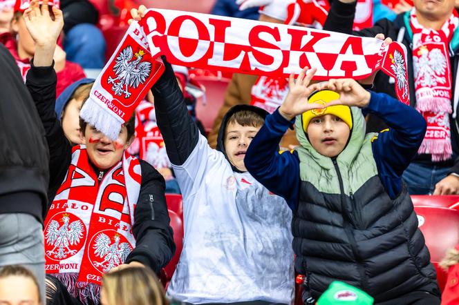 Kibice na meczu Polska -Mołdawia