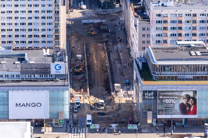 Budowa placu Centralnego w Warszawie