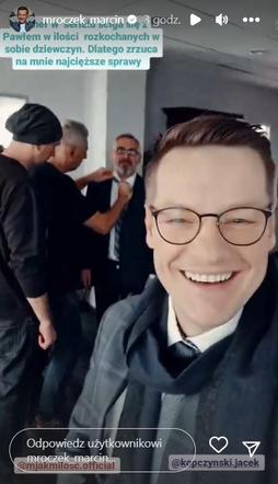 M jak miłość na planie: Piotrek (Marcin Mroczek), Werner (Jacek Kopczyński)