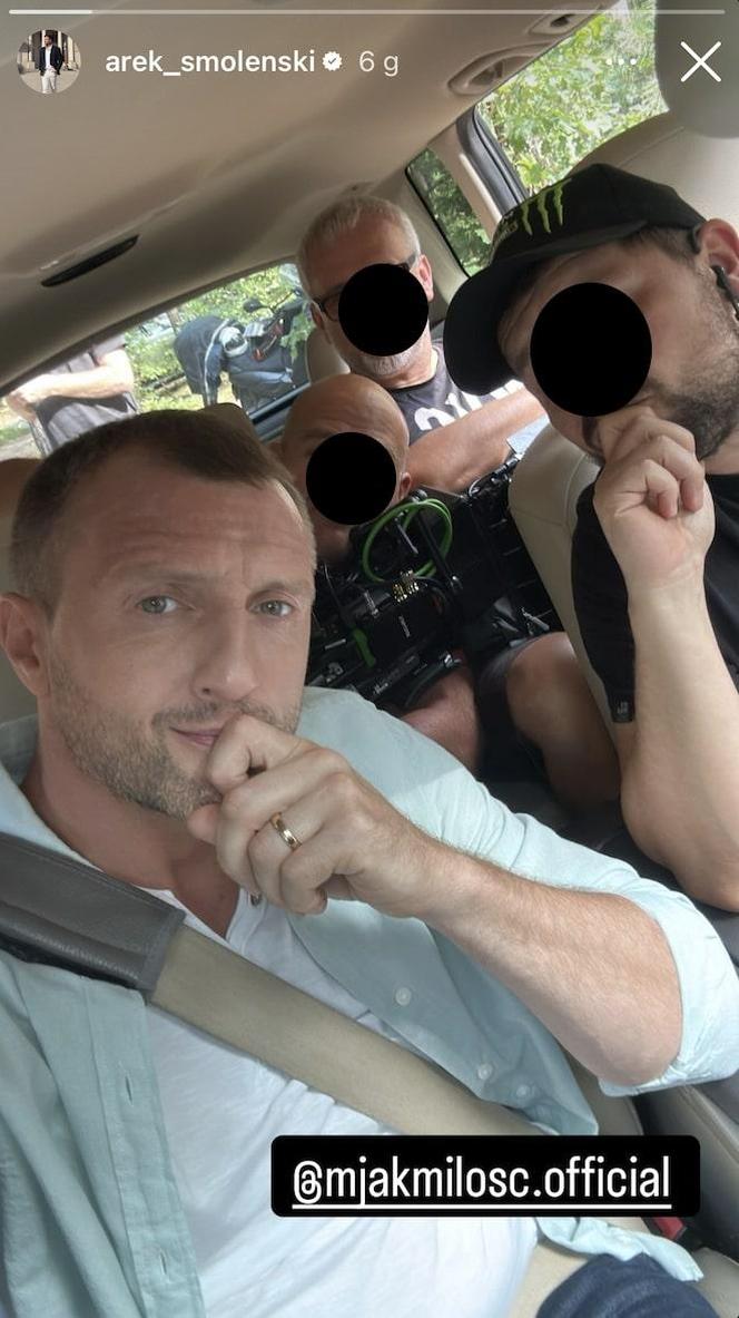 Instagram. Arkadiusz Smoleński na planie M jak miłość