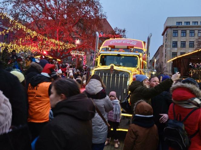 Świąteczna ciężarówka Coca-Coli w Poznaniu