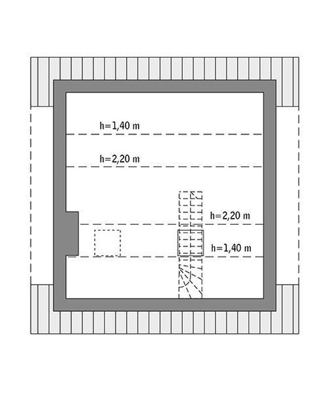 C333i Miarodajny wariant IX - plan poddasza do adaptacji