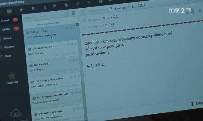 M jak miłość odc. 1652. Email do Franki z Nowego Jorku
