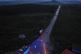 Pożar wieży nadawczej na Śnieżnych Kotłach. To ponad 1 500 m n.p.m. [ZDJĘCIA]