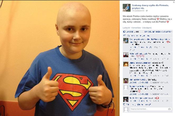 Cud w Poznaniu! U umierającego na białaczkę Piotrusia zniknęły komórki rakowe!