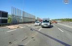 Śmiertelny wypadek na autostradzie A4 w Zabrzu. Droga była zupełnie zablokowana