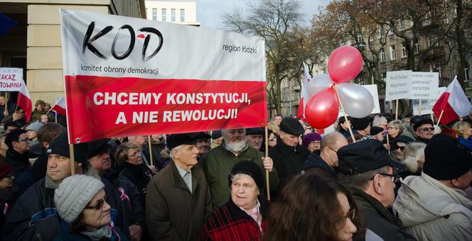 Manifestacja KOD - Łódź