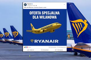 Ryanair kpi z afery o Dino. Złoty samolot dla mieszkańców Wilanowa. Czerwony dywan w cenie