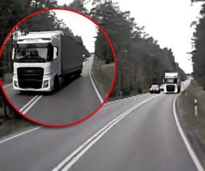 Tir jechał na zderzenie z autobusem pełnym pasażerów. O krok od tragedii na DK 11 pod Tarnowskimi Górami [ZDJĘCIA].