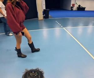 Roxie Węgiel grała w kosza na słynnej arenie