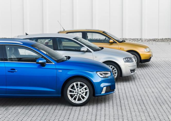 trzy generacje Audi A3
