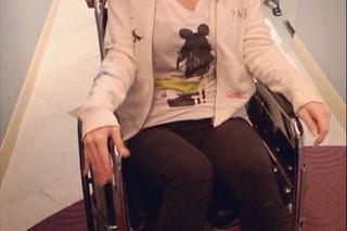 Joanna Krupa na wózku inwalidzkim