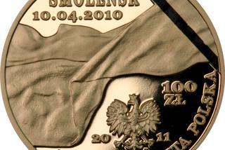 Złota moneta 100-złotowa z Lechem i Marią Kaczyńskimi