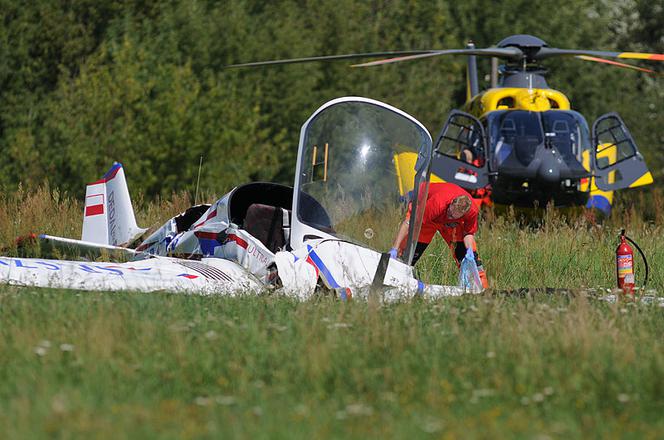 Wypadek awionetki w Łodzi