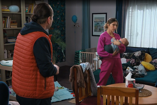 Barwy szczęścia, odcinek 2649: Regina (Kamila Kamińska), Borys (Jakub Wieczorek), Kamilek 