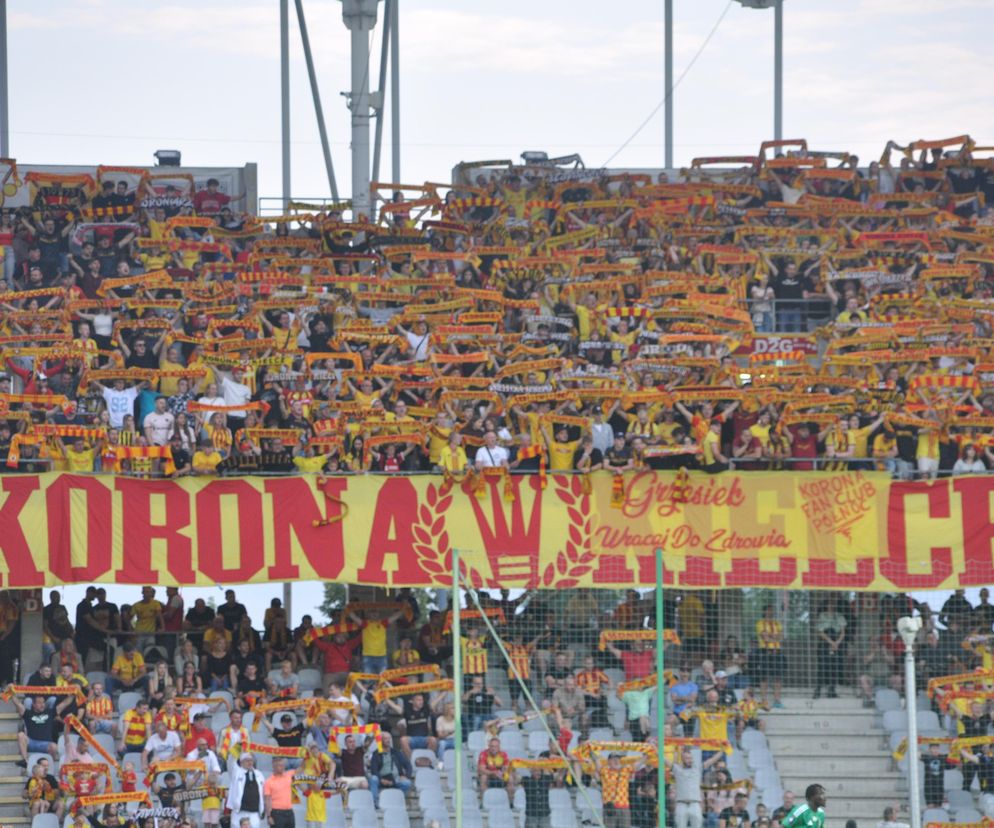 Kibice na meczu Korona Kielce - Radomiak Radom. 8 sierpnia 2025