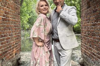 Pierwsza miłość. Aneta Zając, Misiek Koterski na planie spotu Polsatu