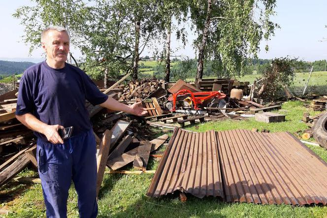 Trąba powietrza zniszczyła dom Józefa Bodzionego