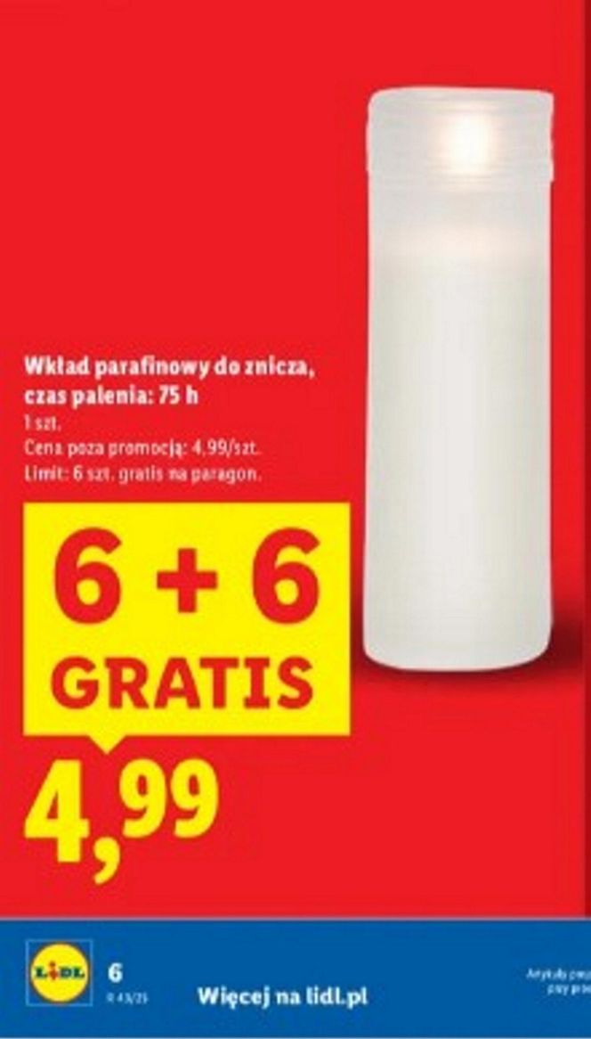 Promocja na znicze w Lidlu