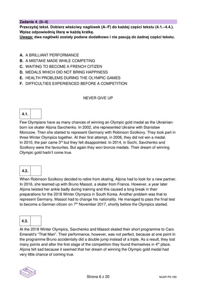 Matura próbna CKE angielski grudzień 2022