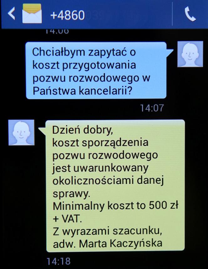 Rozwód z Kaczyńską za 500 zł