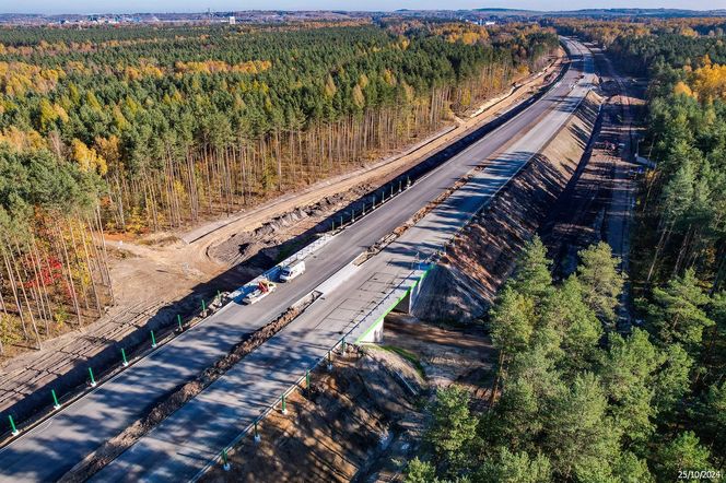 Tak wygląda obecnie budowa I części obwodnicy Zawiercia i Poręby. Ta część kończy się na węźle Kromołów