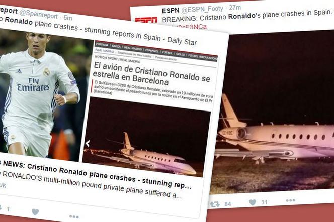 Rozbity samolot Ronaldo