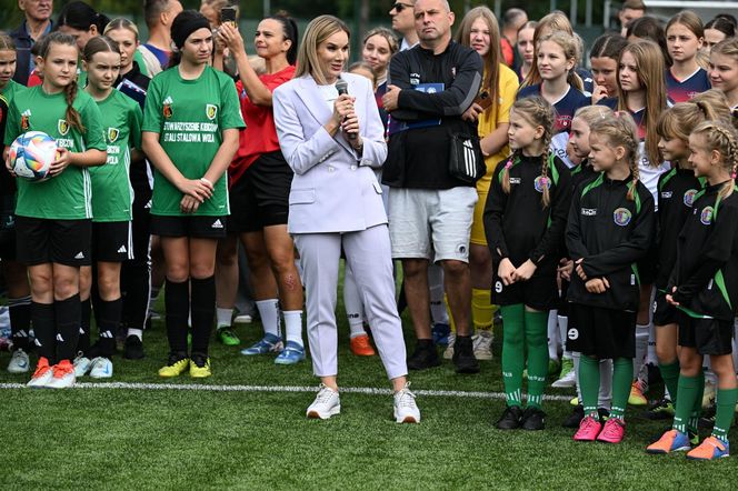Marta Nawrocka na festiwalu piłki kobiecej