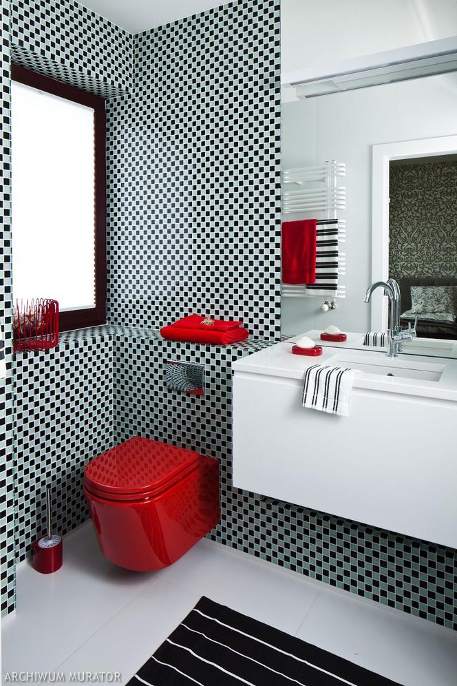 Czarno-biała mozaika w łazience