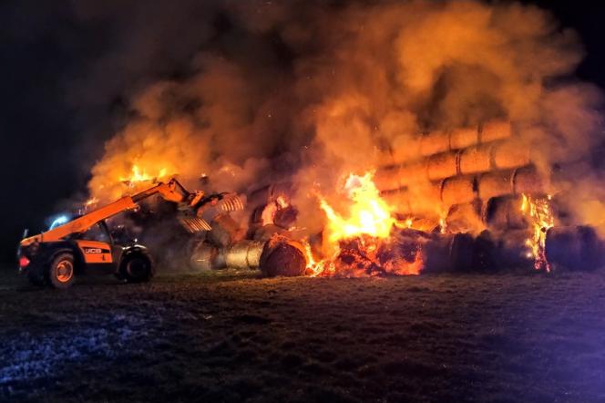 Strażacy mieli ręce pełne roboty! Duży pożar słomy pod Suszem [FOTO]