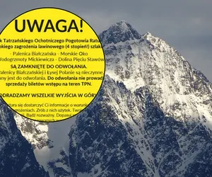 Czwarty stopień zagrożenia lawinowego w Tatrach. Zamknięto szlaki. Ekstremalne warunki w Tatrach!
