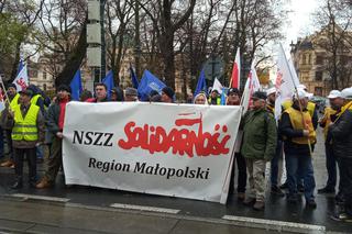 Wielki protest hutników w Krakowie