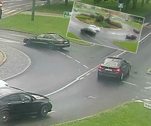 Driftował na rondzie w Kołobrzegu! Szybko tego pożałował