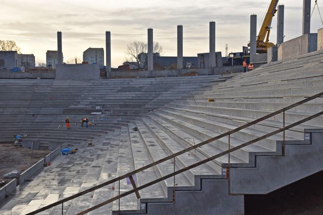 Postępy na budowie Stadionu Miejskiego w Szczecinie